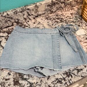 Altar'd State Light Blue Denim Skort